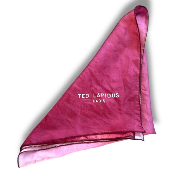 Ted Lapidus Vintage Silk Pocket Square Handkerchief 1980s GVC - Picture 2 of 9